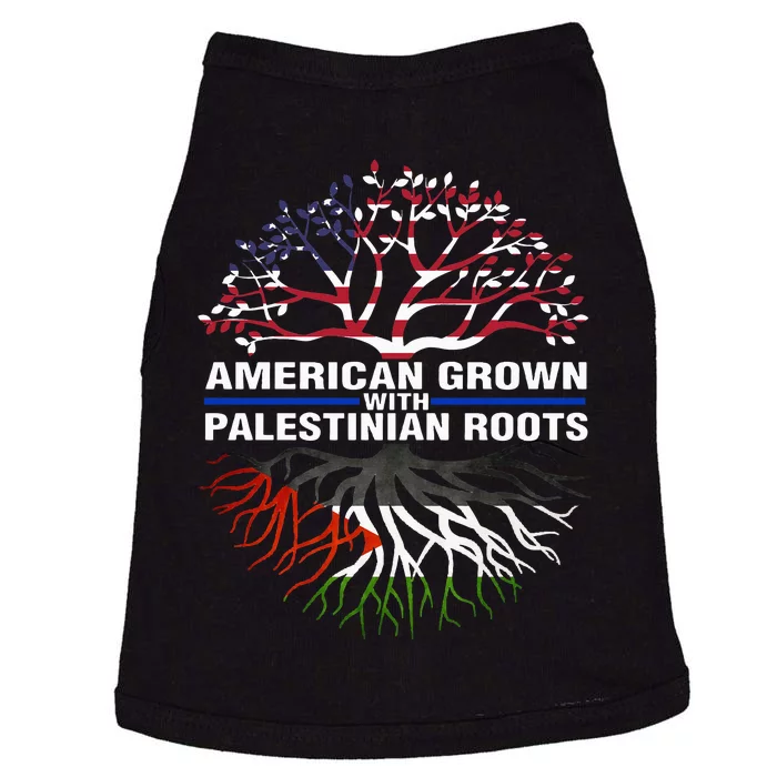 American Grown Palestinian Roots Palestine Flag Doggie Tank