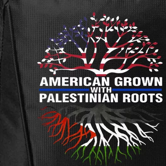 American Grown Palestinian Roots Palestine Flag City Backpack