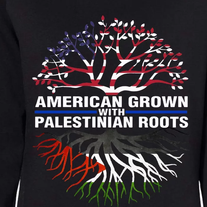 American Grown Palestinian Roots Palestine Flag Womens California Wash Sweatshirt