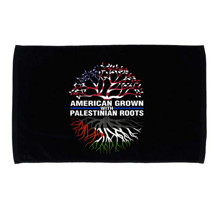 American Grown Palestinian Roots Palestine Flag Microfiber Hand Towel