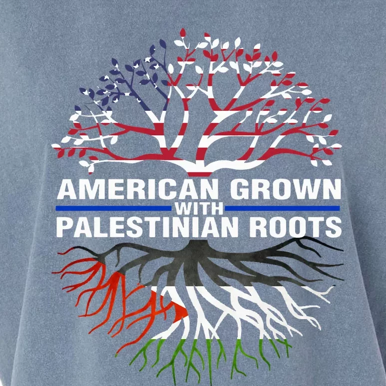 American Grown Palestinian Roots Palestine Flag Garment-Dyed Women's Muscle Tee