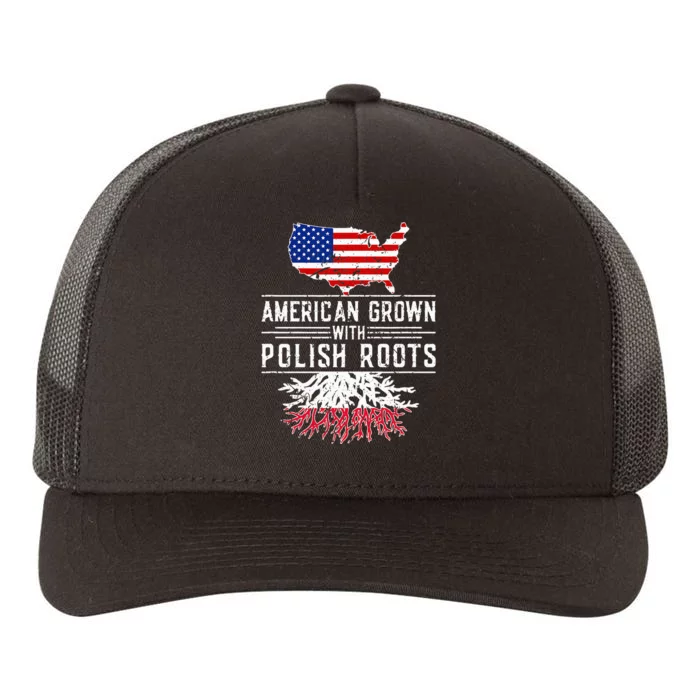 American Grown Polish Roots Pride Poland Yupoong Adult 5-Panel Trucker Hat