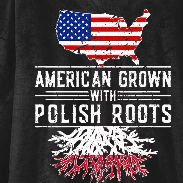 American Grown Polish Roots Pride Poland Hooded Wearable Blanket