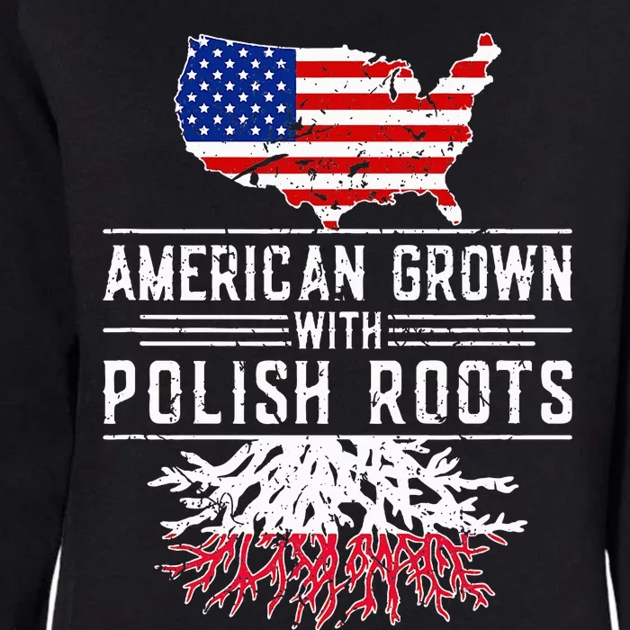 American Grown Polish Roots Pride Poland Womens California Wash Sweatshirt