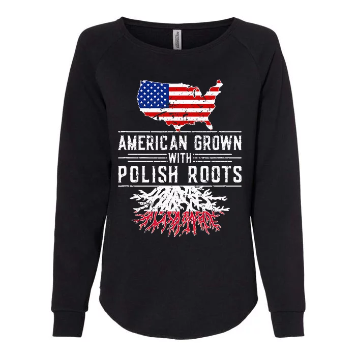 American Grown Polish Roots Pride Poland Womens California Wash Sweatshirt