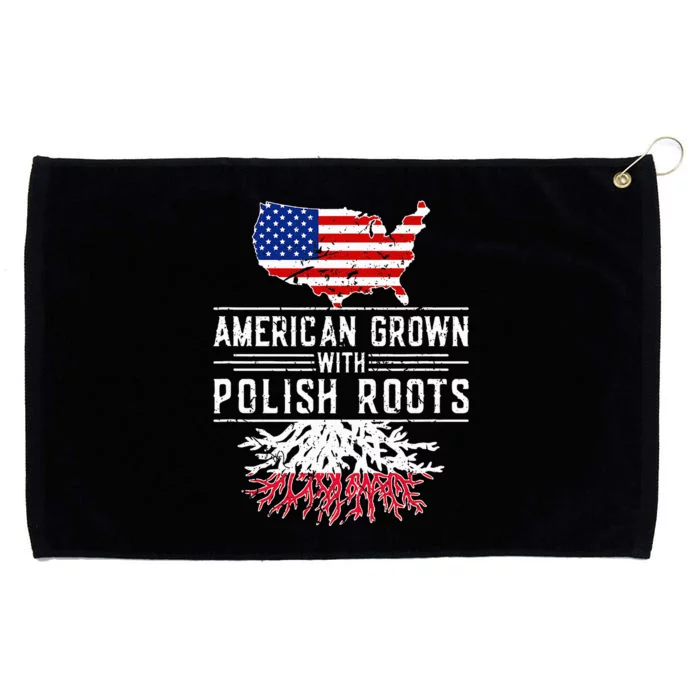 American Grown Polish Roots Pride Poland Grommeted Golf Towel