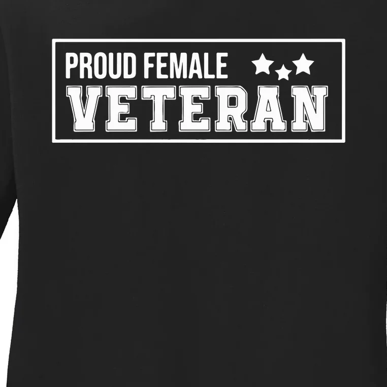 American Girl Proud Female Veteran Strong Ladies Long Sleeve Shirt