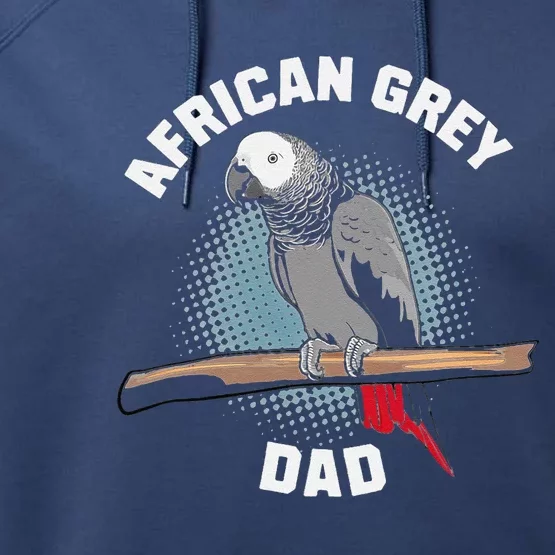 African Grey Parrot Dad Funny Performance Fleece Hoodie