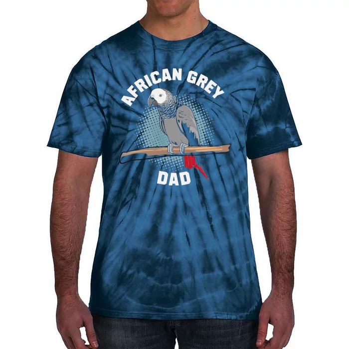 African Grey Parrot Dad Funny Tie-Dye T-Shirt