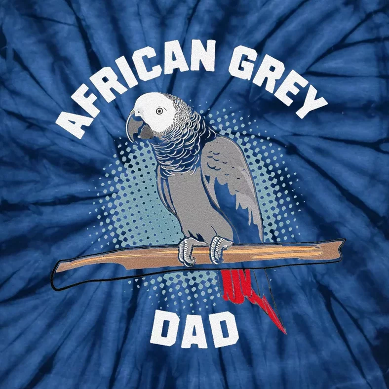 African Grey Parrot Dad Funny Tie-Dye T-Shirt