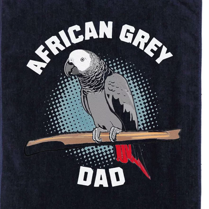 African Grey Parrot Dad Funny Platinum Collection Golf Towel