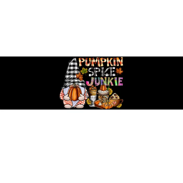 Autumn Gnome Pumpkin Spice Lover Fall Thanksgiving Vibes Bumper Sticker