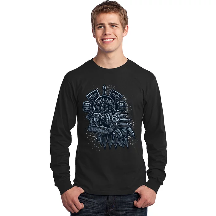 Aztec God Quetzalcoatl Cool Snake Dragon Inca Maya Long Sleeve Shirt