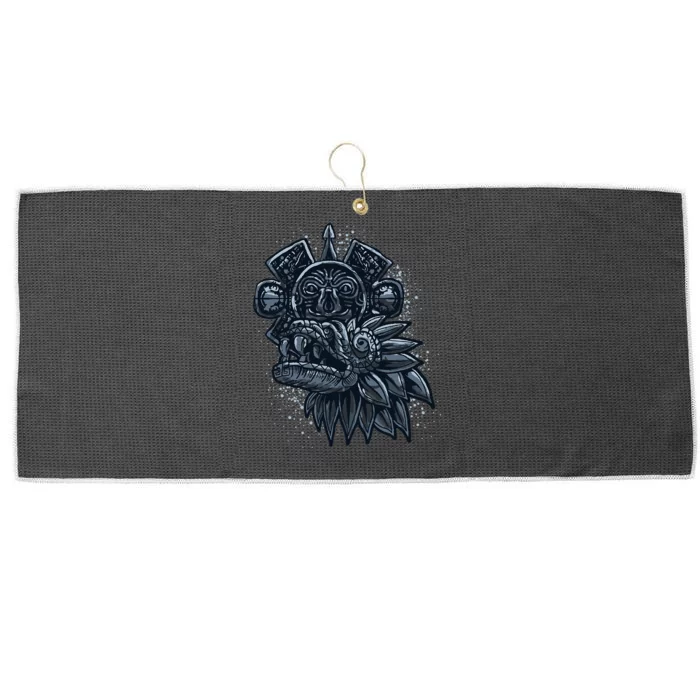 Aztec God Quetzalcoatl Cool Snake Dragon Inca Maya Large Microfiber Waffle Golf Towel