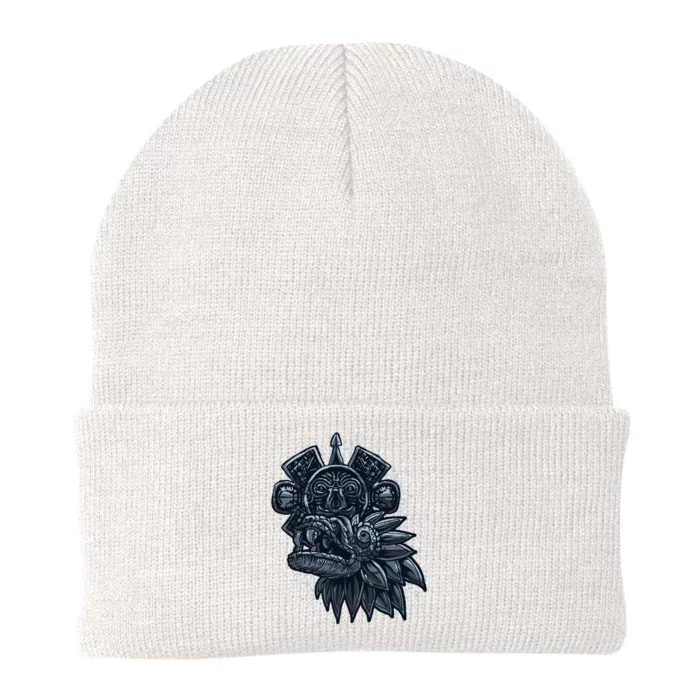 Aztec God Quetzalcoatl Cool Snake Dragon Inca Maya Knit Cap Winter Beanie