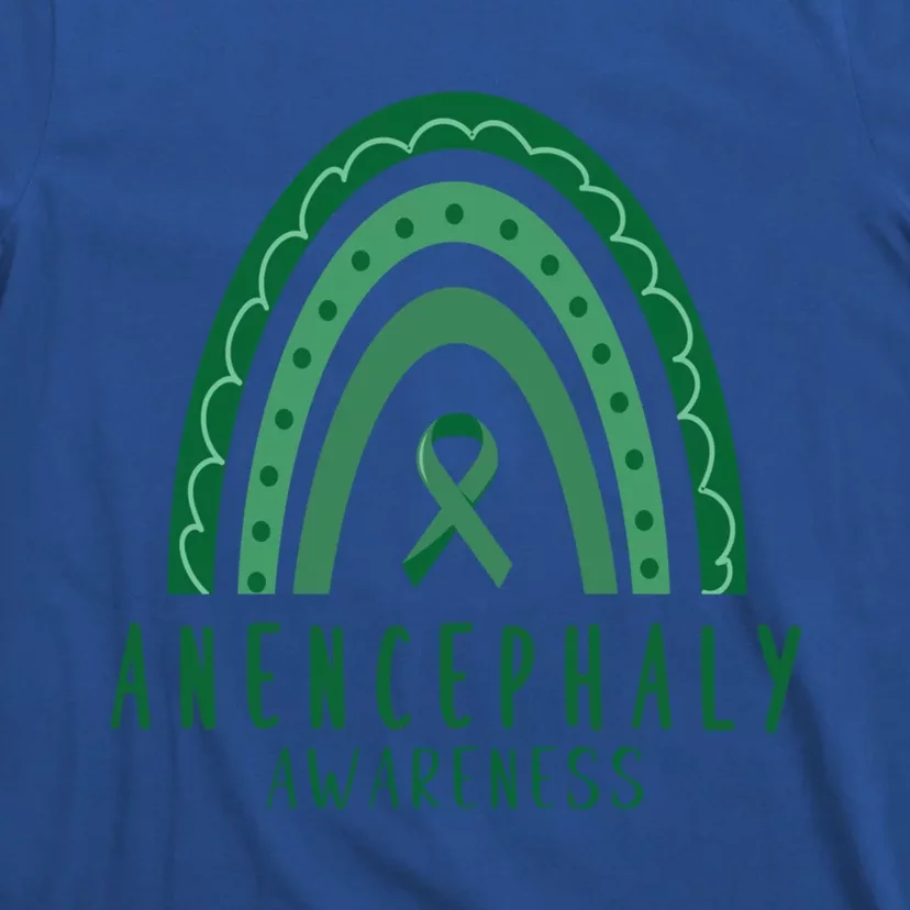 Anencephaly Green Rainbow Ribbon Awareness Month Gift T-Shirt