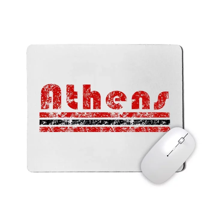 Athens Georgia Retro Three Stripe Weathered Mousepad