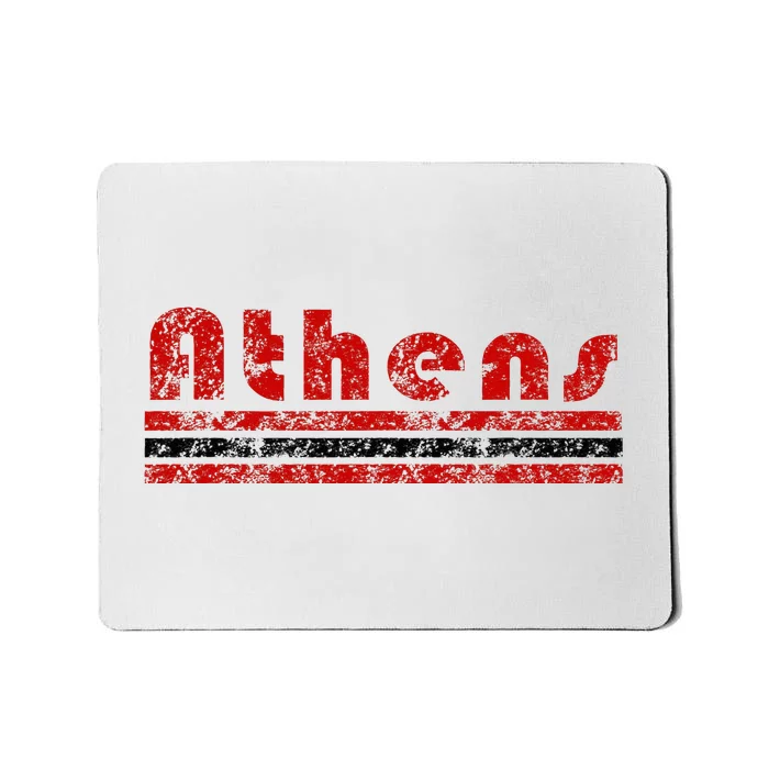 Athens Georgia Retro Three Stripe Weathered Mousepad