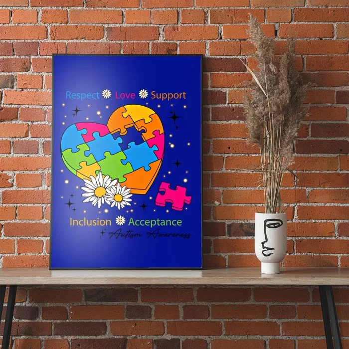 Autism Gift Respect Love Support Autism Awareness Gift Poster