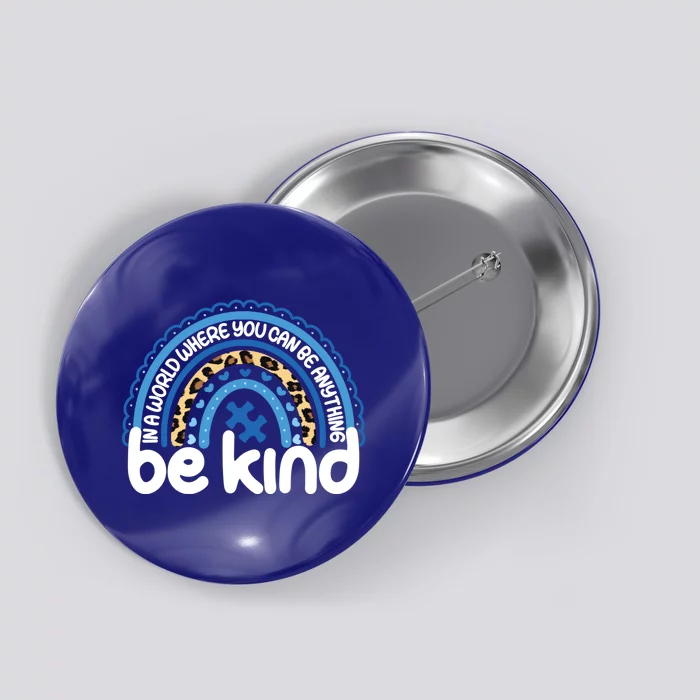 Autism Gift Rainbow Be Kind Autism Awareness Great Gift Button