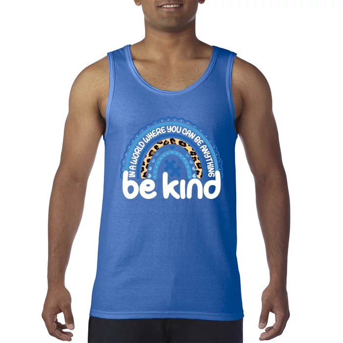 Autism Gift Rainbow Be Kind Autism Awareness Great Gift Tank Top