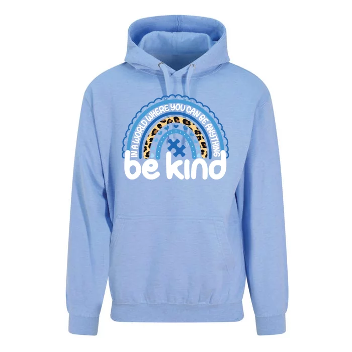 Autism Gift Rainbow Be Kind Autism Awareness Great Gift Unisex Surf Hoodie