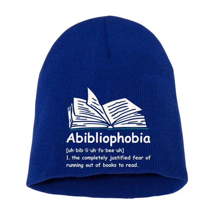 Abibliophobia Gift Reading Bookworm Reader Gift Short Acrylic Beanie