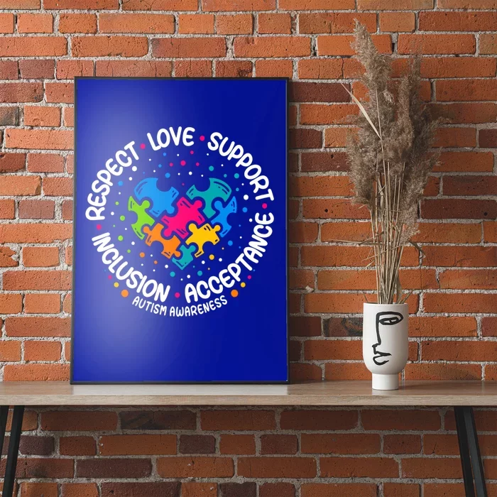 Autism Gift Respect Love Support Autism Awareness Gift Poster