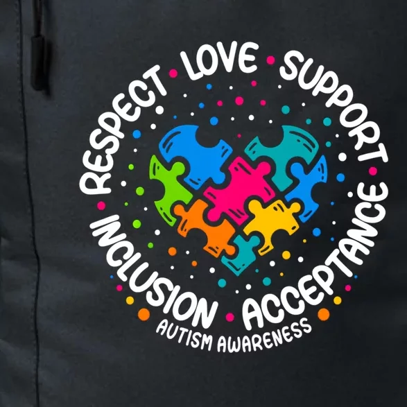 Autism Gift Respect Love Support Autism Awareness Gift Daily Commute Backpack