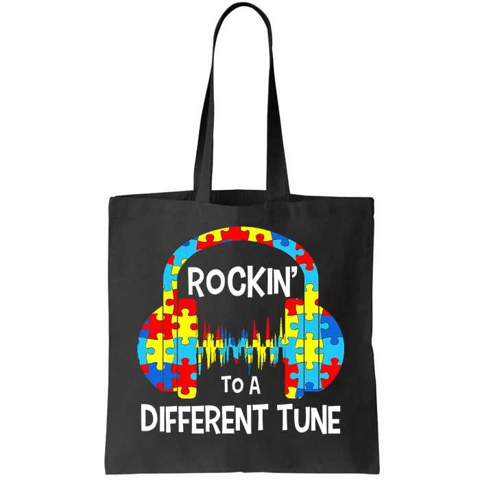 Autism Game Rocking To A Different Tune For Gamer Boys Tote Bag