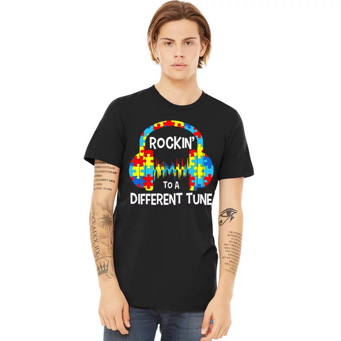 Autism Game Rocking To A Different Tune For Gamer Boys Premium T-Shirt