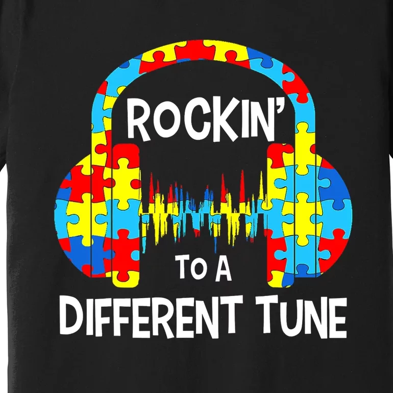 Autism Game Rocking To A Different Tune For Gamer Boys Premium T-Shirt