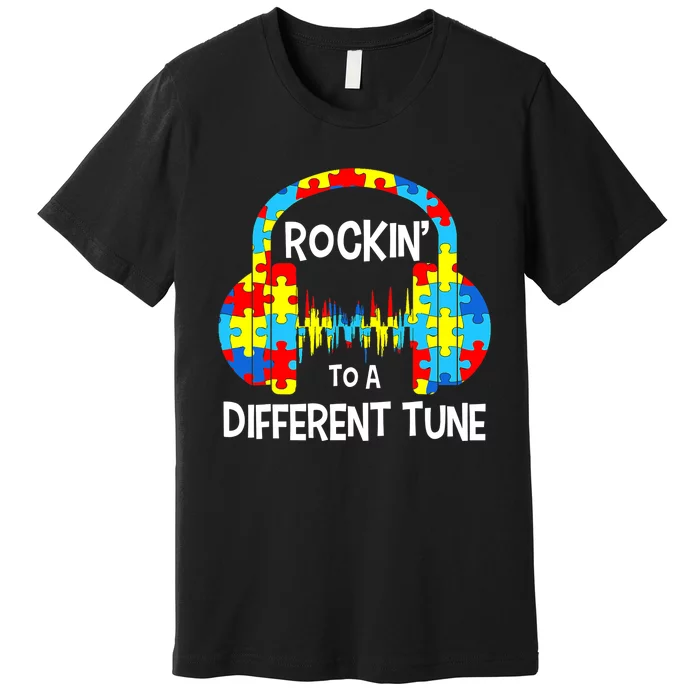 Autism Game Rocking To A Different Tune For Gamer Boys Premium T-Shirt