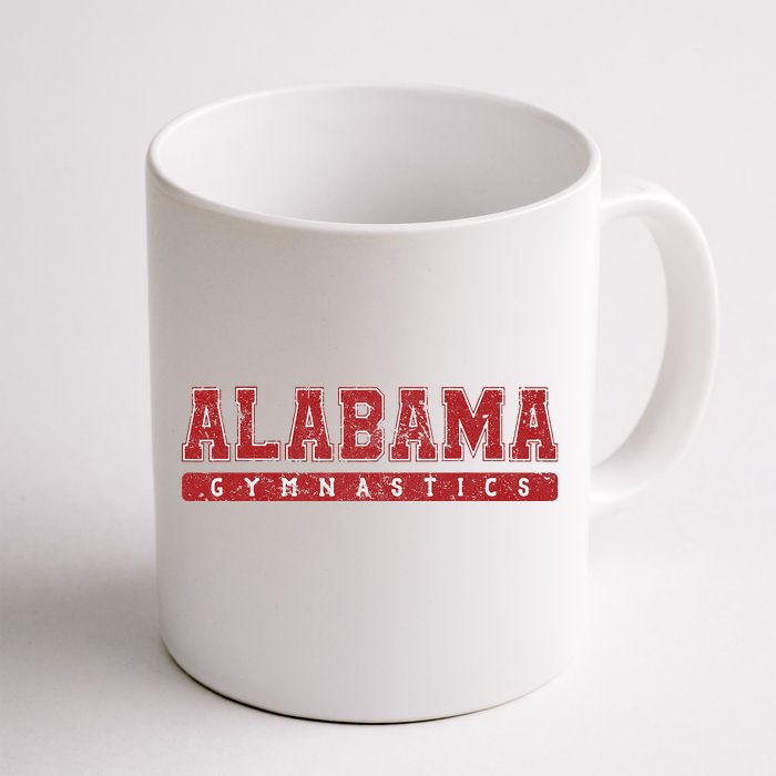 Alabama Gymnastics Red Vintage Text Front & Back Coffee Mug