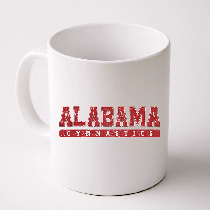 Alabama Gymnastics Red Vintage Text Front & Back Coffee Mug