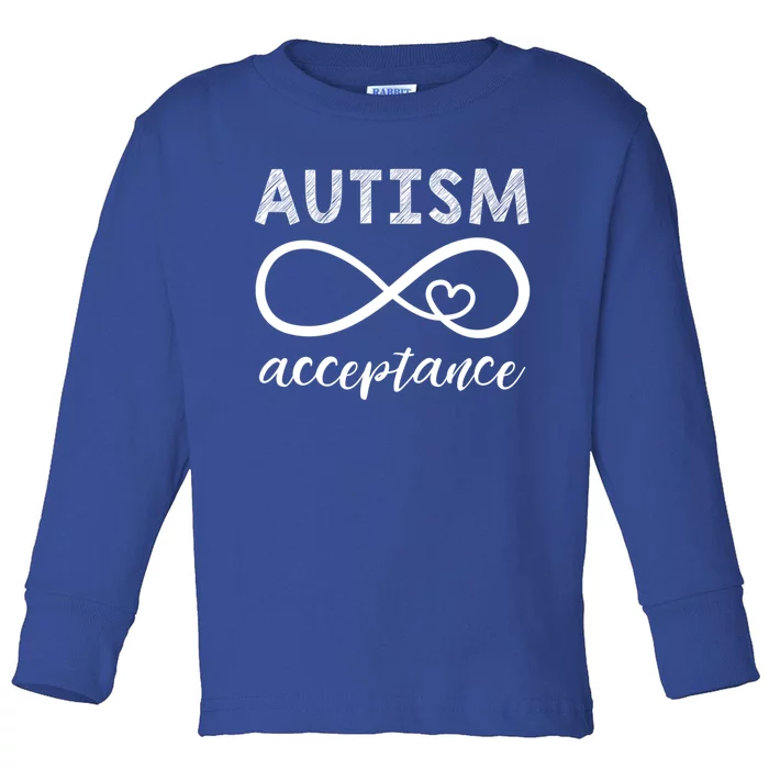 Autism Gift Red Instead Inifinity Gift Acceptance Cute Gift Toddler Long Sleeve Shirt