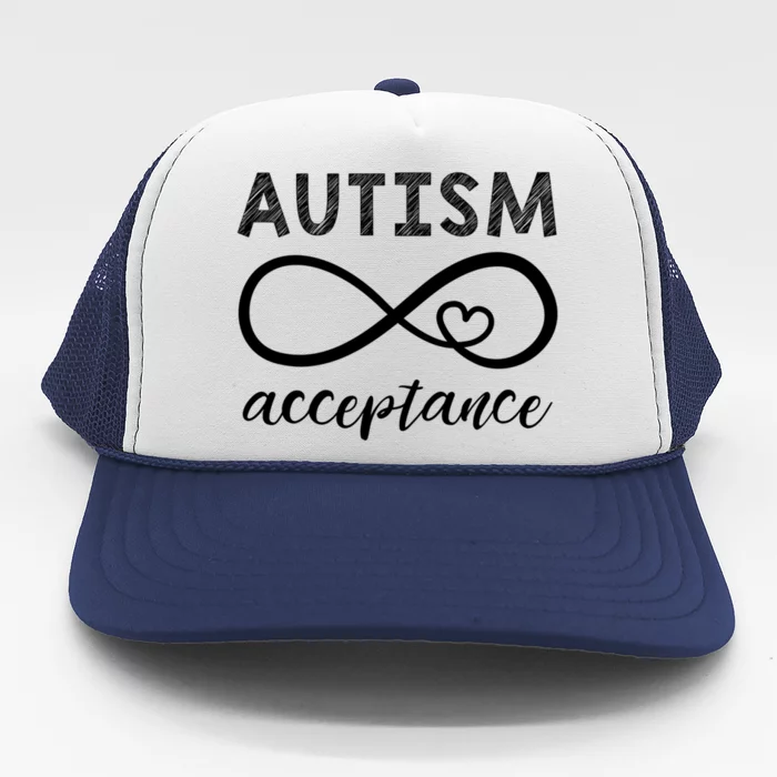 Autism Gift Red Instead Inifinity Gift Acceptance Cute Gift Trucker Hat