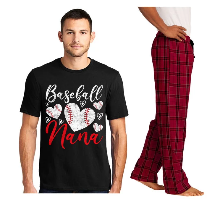 American Game Retired Baseball Nana Grandmother Baseball Mother's Day Pajama Set