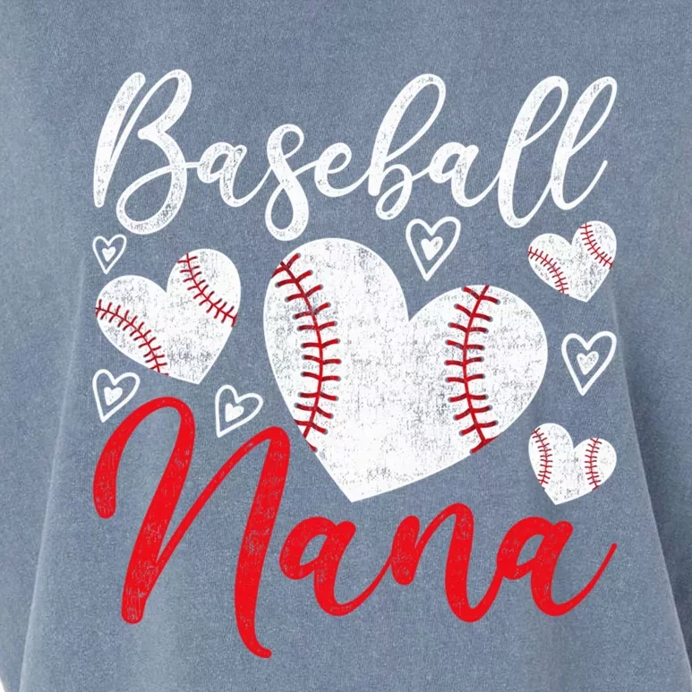 American Game Retired Baseball Nana Grandmother Baseball Mother's Day Garment-Dyed Women's Muscle Tee