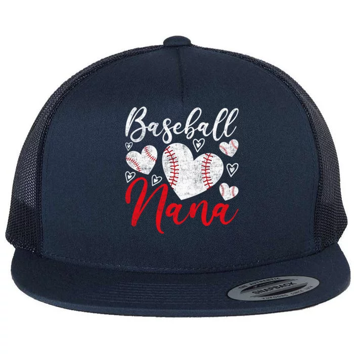 American Game Retired Baseball Nana Grandmother Baseball Mother's Day Flat Bill Trucker Hat