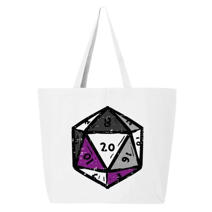 Asexual Gamer Rpg Dice Ace Pride Flag Lgbtq 25L Jumbo Tote