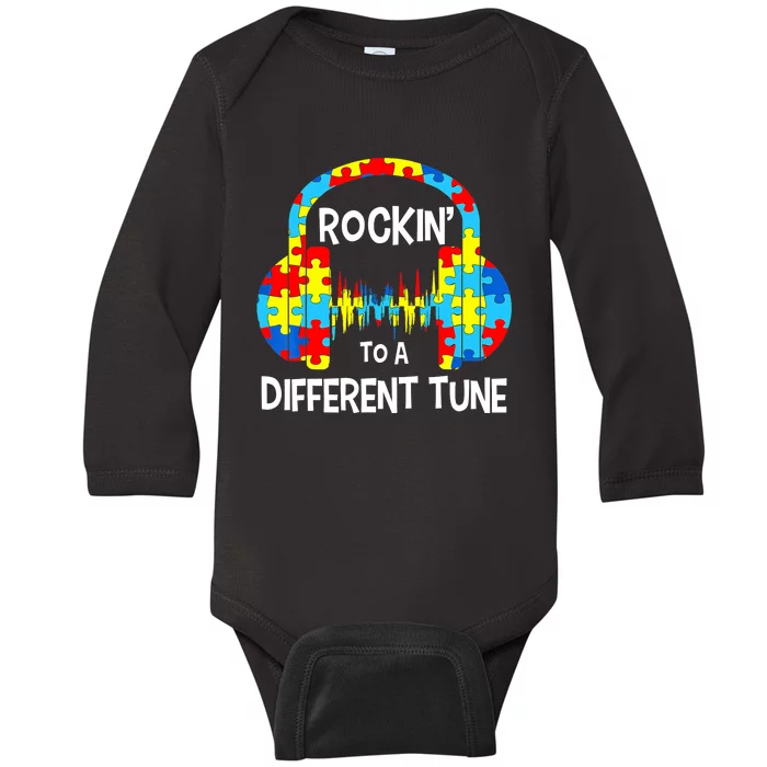 Autism Game - Rocking To A Different Tune For Gamer Boy Baby Long Sleeve Bodysuit