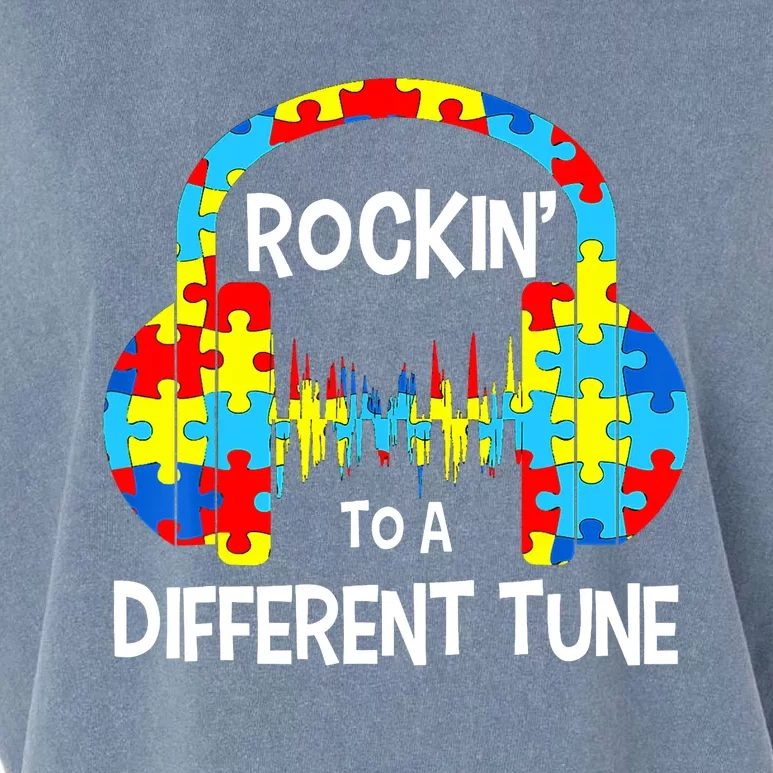 Autism Game - Rocking To A Different Tune For Gamer Boy Garment-Dyed Women's Muscle Tee