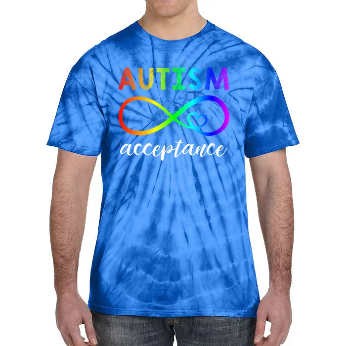 Autism Gift Red Instead Inifinity Gift Acceptance Meaningful Gift Tie-Dye T-Shirt