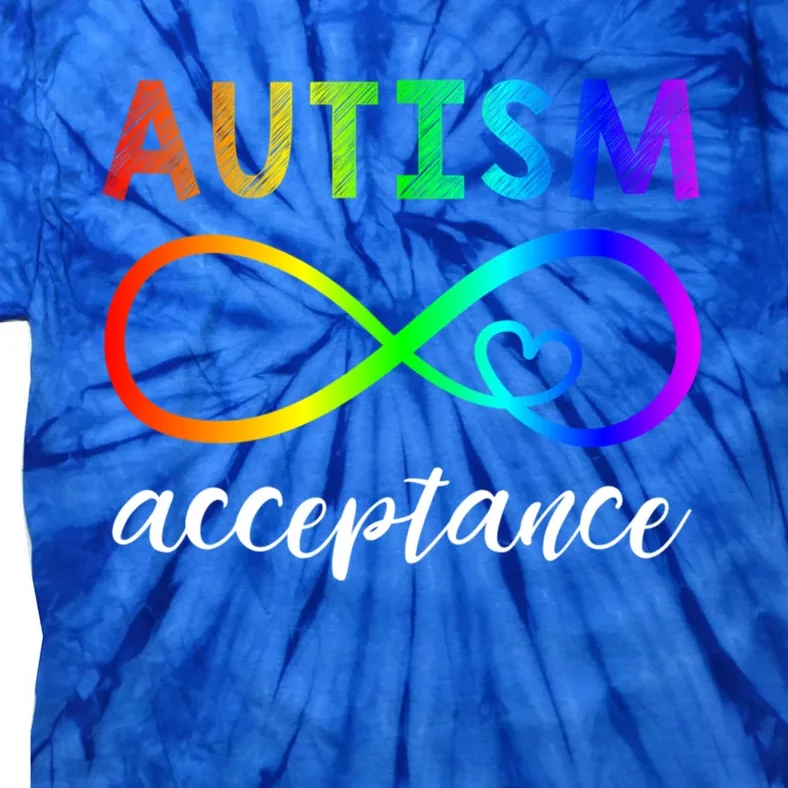 Autism Gift Red Instead Inifinity Gift Acceptance Meaningful Gift Tie-Dye T-Shirt