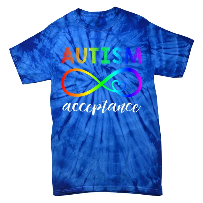 Autism Gift Red Instead Inifinity Gift Acceptance Meaningful Gift Tie-Dye T-Shirt