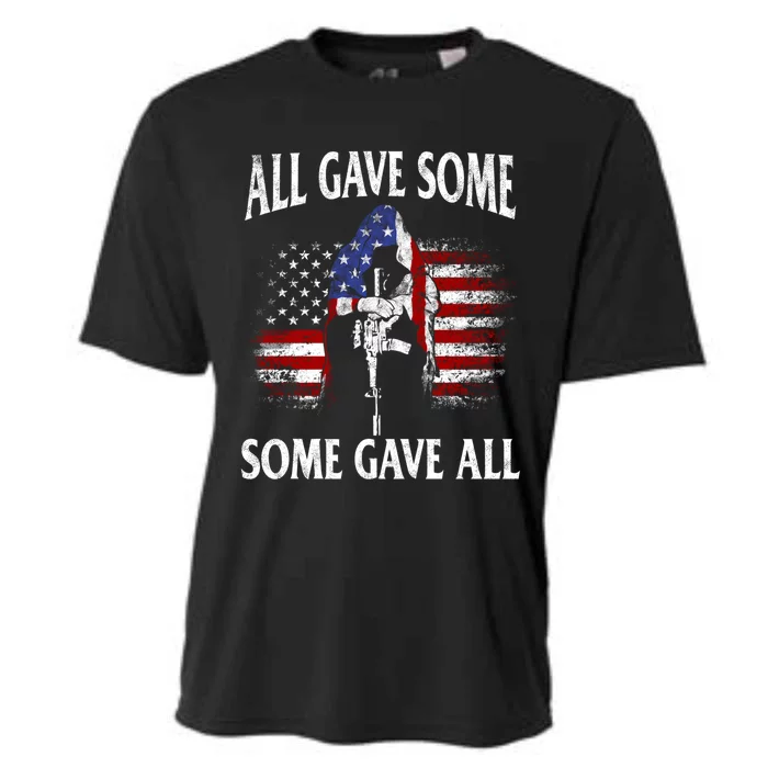 All Gave Some Some Gave All Tee Veteran And Memorial's Day Gift Cooling Performance Crew T-Shirt