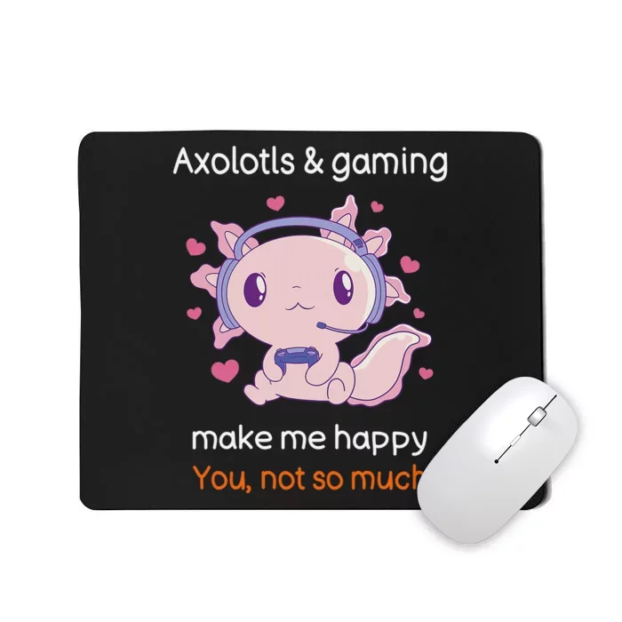 Axolotl Gamer Shirt Funny Video Gaming Sarcastic Axolotl Mousepad