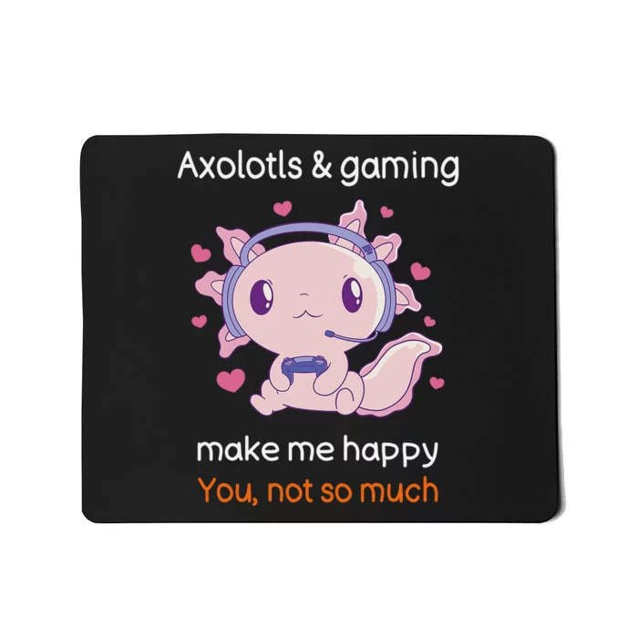 Axolotl Gamer Shirt Funny Video Gaming Sarcastic Axolotl Mousepad