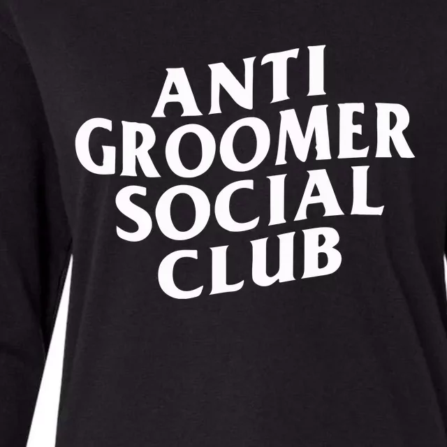 Anti Groomer Social Club Womens Cotton Relaxed Long Sleeve T-Shirt